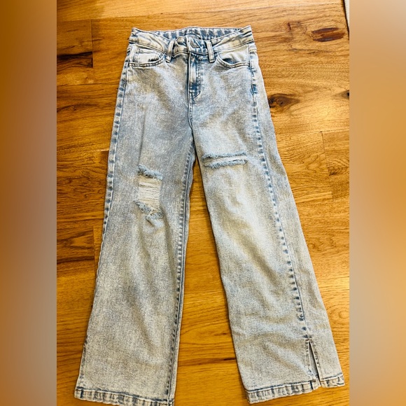 Light Blue Distressed girls  Jeans size 12 - Picture 2 of 6
